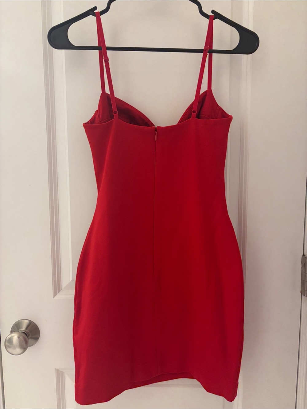 Babaton Aritzia Red Spaghetti-Strap Mini Dress Size 4 / Small Like New - Picture 3 of 7